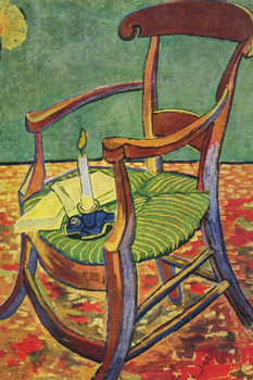 Vincent Van Gogh Paul Gauguins Armchair Van Gogh Wall Art Impressionist Portrait Painting Style Fine Art Home Decor Smoking Furniture Realism Romantic Art Cool Wall Decor Art Print Poster 16x24