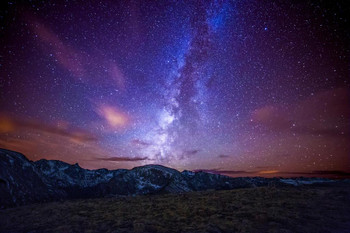 Milky Way over the Colorado Rockies Photo Photograph Cool Wall Decor Art Print Poster 36x24