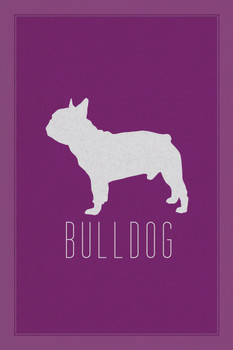 Dogs Bulldog Purple Dog Posters For Wall Funny Dog Wall Art Dog Wall Decor Dog Posters For Kids Bedroom Animal Wall Poster Cute Animal Posters Cool Wall Decor Art Print Poster 12x18