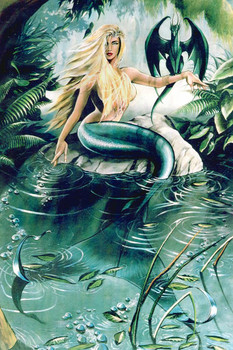 Laminated Lady of the Lake Poster Dry Erase Sign by Ruth Thompson 16x24