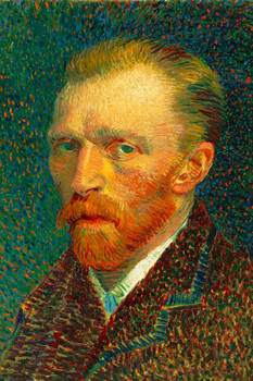 Laminated Vincent Van Gogh Self Portrait Spring Van Gogh Wall Art Impressionist Portrait Painting Style Fine Art Home Decor Realism Romantic Artwork Decorative Wall Decor Poster Dry Erase Sign 16x24