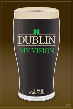 Laminated Dublin My Vision Irish OMerican Funny Poster Dry Erase Sign 16x24