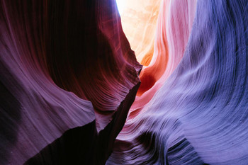 Laminated Rock Formations at Lower Antelope Canyon Photo Photograph Poster Dry Erase Sign 24x16