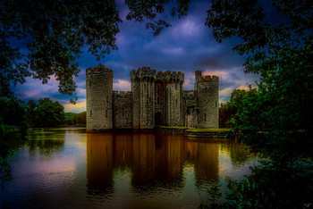 Laminated Bodium Castle Under Cloud by Chris Lord Photo Photograph Poster Dry Erase Sign 16x24