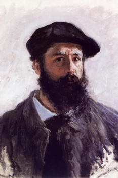 Claude Monet Self Portrait With Beret 1886 Impressionist French Nature Landscape Painting Cool Wall Art Print Poster 24x36