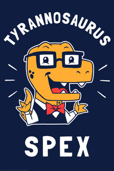 Laminated Tyrannosaurus Spex Funny Glasses Dinosaur Poster For Kids Room Dino Pictures Bedroom Dinosaur Decor Dinosaur Pictures For Wall Dinosaur Wall Art Print Poster Dry Erase Sign 16x24