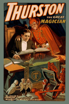 Laminated Thurston The Great Magician Imps Poster Dry Erase Sign 16x24