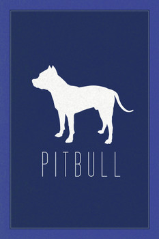Dogs Pit Bull Blue Dog Posters For Wall Funny Dog Wall Art Dog Wall Decor Dog Posters For Kids Bedroom Animal Wall Poster Cute Animal Posters Cool Wall Art Print Poster 12x18