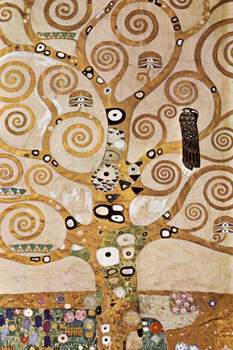 Laminated Gustav Klimt Tree of Life Stoclet Frieze Art Nouveau Prints and Posters Gustav Klimt Canvas Wall Art Fine Art Wall Decor Nature Landscape Abstract Painting Poster Dry Erase Sign 16x24