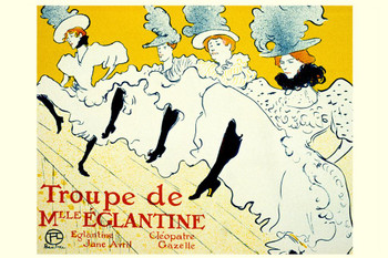 Troupe De Mele Eglantine Dance Vintage Illustration Art Deco Vintage French Wall Art Nouveau 1920 French Advertising Vintage Poster Prints Art Nouveau Decor Cool Wall Art Print Poster 24x36