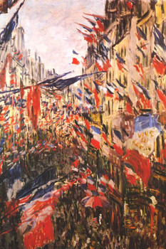 Claude Monet La rue Montorgueil Paris Cool Wall Decor Art Print Poster 16x24