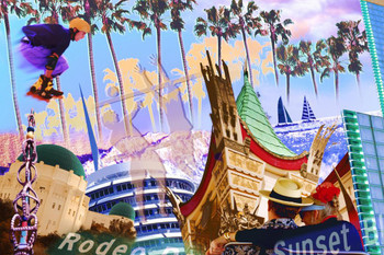 Los Angeles California Landmarks Destinations Collage Cool Wall Decor Art Print Poster 24x16
