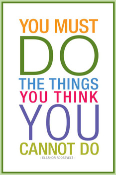 Eleanor Roosevelt You Must Do Things You Think You Cannot Color Cool Wall Decor Art Print Poster 16x24