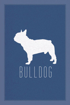 Laminated Dogs Bulldog Blue Dog Posters For Wall Funny Dog Wall Art Dog Wall Decor Dog Posters For Kids Bedroom Animal Wall Poster Cute Animal Posters Poster Dry Erase Sign 16x24