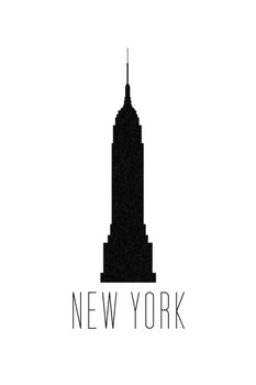 Cities New York City Empire State Building White Cool Wall Decor Art Print Poster 16x24