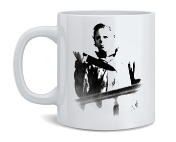Halloween Horror Movie Mug Coffee Tea Espresso Cup Michael Myers Knife Mask Scary Film Night He Came Home Merchandise Decor Kitchen Decoration Travel Cups Ceramic Mugs Great Birthday Gift