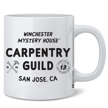 Winchester Mystery House Carpentry Guild San Jose CA Gift Merch Ceramic Coffee Mug Tea Cup Fun Novelty Gift 12 oz