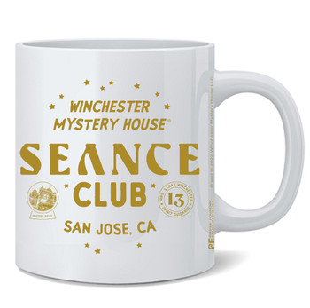 Seance Club Winchester Mystery House San Jose CA Gift Merch Ceramic Coffee Mug Tea Cup Fun Novelty Gift 12 oz