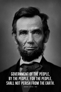 Abraham Lincoln Poster President Abraham Lincoln Government Famous Motivational Inspirational Quote Portrait Stretched Canvas Art Wall Decor 16x24