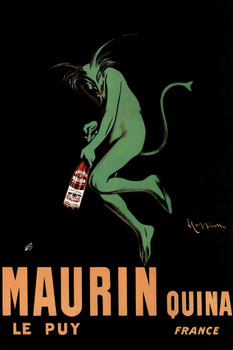 Leonetto Cappiello Maurin Quina Quinina Apertif Green Devil Vintage Advertising Print Stretched Canvas Wall Art 16x24 inch