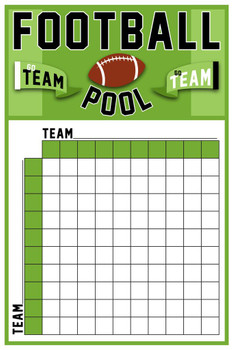 Football Squares Board 100 Party Decorations 2023 Pool Board Blocks Supplies Super Large Boxes Betting Game Bowl Score Themed Decor Wall Poster Cool Wall Decor Art Print Poster 24x36