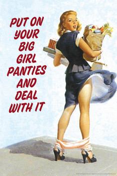 Laminated Put On Your Big Girl Panties Funny Retro Humor Sexy Girls Women Hot Real Pinup Woman Model Models Voluptuous Lesbian Adult Pics Burlesque Babes Curvy Poses Poster Dry Erase Wall Art 24x36 Laminated Put On Your Big Girl Panties Funny Retro Humor Sexy Girls Women Hot Real Pinup Woman Model Models Voluptuous Lesbian Adult Pics Burlesque Babes Curvy Poses Poster Dry Erase Wall Art 24x36