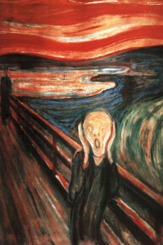 Edvard Munch The Scream Of Nature Expressionist Artist Illustration Lithograph Print Classic Artwork Munch Painting Wall Decor Expressionist Art Print Cool Wall Decor Art Print Poster 24x36