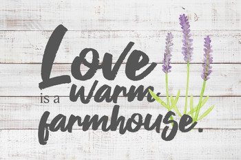 Love is a Warm Farmhouse Decor Rustic Inspirational Motivational Quote Kitchen Living Room Stretched Canvas Art Wall Decor 16x24