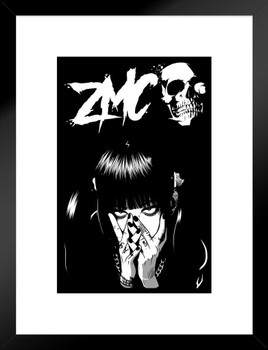 Zombie Makeout Club Anime Poster Merch Scary Posters Wall Decor Halloween Decorations Home Bedroom Wall Art Gothic Girl ZMC Horror Skull Grunge Goth Teen Room Matted Framed Wall Decor Art Print 20x26