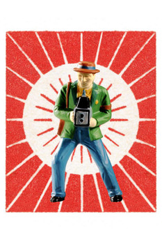 Laminated Photographer Figurine Artistic Collage Poster Dry Erase Wall Art 24x36 Laminated Photographer Figurine Artistic Collage Poster Dry Erase Wall Art 24x36