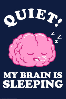 Quiet My Brain Is Sleeping Funny Parody LCT Creative Cool Wall Decor Art Print Poster 24x36