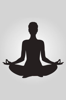 Laminated yoga. lotus position silhouette. vector shape t shirt Poster Dry Erase Wall Art 24x36 Laminated yoga. lotus position silhouette. vector shape t shirt Poster Dry Erase Wall Art 24x36
