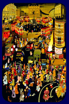Laminated 1950 Winter London Vintage Illustration Travel Art Deco Vintage French Wall Art Nouveau French Advertising Vintage Poster Prints Art Nouveau Decor Poster Dry Erase Wall Art 24x36
