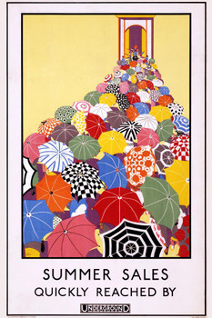 Laminated 1925 Summer Sales Vintage Illustration Travel Art Deco Vintage French Wall Art Nouveau French Advertising Vintage Poster Prints Art Nouveau Decor Poster Dry Erase Wall Art 24x36