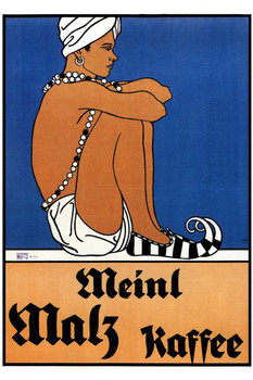 Meinl Malz Kaffee Austria Coffee Vintage Illustration Art Deco Vintage French Wall Art Nouveau French Advertising Vintage Poster Prints Art Nouveau Decor Cool Wall Decor Art Print Poster 24x36