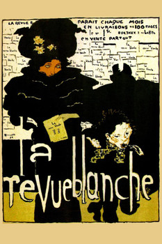 Laminated La Revue Blanche Magazine Vintage Illustration Art Deco Vintage French Wall Art Nouveau 1920 French Advertising Vintage Poster Prints Art Nouveau Decor Poster Dry Erase Wall Art 24x36