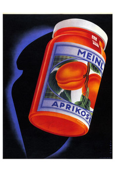 Laminated Meinl Aprikos Apricot Jam Vintage Illustration Art Deco Vintage French Wall Art Nouveau French Advertising Vintage Poster Prints Art Nouveau Decor Poster Dry Erase Sign 24x36