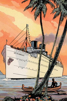 Laminated City Of Honolulu Hawaii Hawaiian Island Ship Boat Ocean Liner Tropical Tourist Tourism Vintage Travel Ad Advertisement Poster Dry Erase Wall Art 24x36 Laminated City Of Honolulu Hawaii Hawaiian Island Ship Boat Ocean Liner Tropical Tourist Tourism Vintage Travel Ad Advertisement Poster Dry Erase Wall Art 24x36