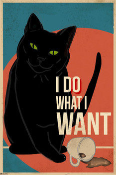 Laminated Black Cat Decor Do What I Want Weird Bathroom Home Vintage Blue Poster Dry Erase Wall Art 24x36 Laminated Black Cat Decor Do What I Want Weird Bathroom Home Vintage Blue Poster Dry Erase Wall Art 24x36