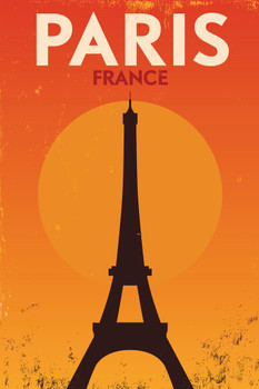 Vintage Paris France Eiffel Tower Tourism Travel Cool Huge Large Giant Poster Art 36x54