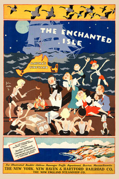Marthas Vineyard Vintage Illustration Art Deco Liquor Vintage French Wall Art Nouveau Booze Poster Print French Advertising Vintage Art Prints Stretched Canvas Art Wall Decor 16x24