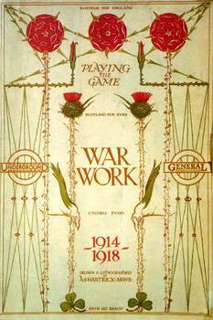 1919 War Work Vintage Illustration Travel Art Deco Vintage French Wall Art Nouveau French Advertising Vintage Poster Prints Art Nouveau Decor Stretched Canvas Art Wall Decor 16x24