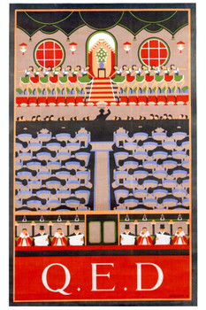 1929 QED Vintage Illustration Travel Art Deco Vintage French Wall Art Nouveau French Advertising Vintage Poster Prints Art Nouveau Decor Stretched Canvas Art Wall Decor 16x24