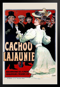 Cachou Lajaunie Vintage Illustration Travel Art Deco Vintage French Wall Art Nouveau French Advertising Vintage Poster Prints Art Nouveau Decor Black Wood Framed Poster 14x20