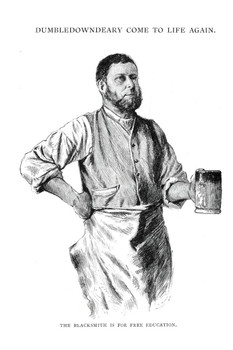 Victorian Blacksmith Drinking Beer From a Tankard Cool Wall Decor Art Print Poster 24x36