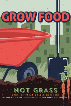Gardening Propaganda Thick Paper Sign Print Picture 8x12