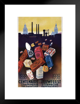 Centenaire Eeuwfeest 1938 Vintage Illustration Art Deco Vintage French Wall Art Nouveau 1920 French Advertising Vintage Poster Prints Art Nouveau Decor Matted Framed Wall Decor Art Print 20x26