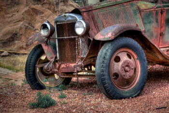 Chevrolet Relick Abandoned Automobile Photo Photograph Cool Wall Art Print Poster 36x24