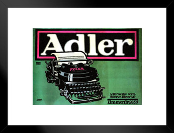 Adler Copy Writer Vintage Illustration Travel Art Deco Vintage French Wall Art Nouveau French Advertising Vintage Poster Prints Art Nouveau Decor Matted Framed Wall Decor Art Print 20x26