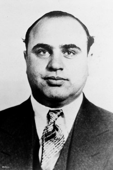 Al Capone Mug Shot Old School Gangster Famous Mugshot Mafia Scarface Mobster Portrait Godfather Mob Boss Chicago Outfit Vintage Black and White Pictures Thick Paper Sign Print Picture 8x12